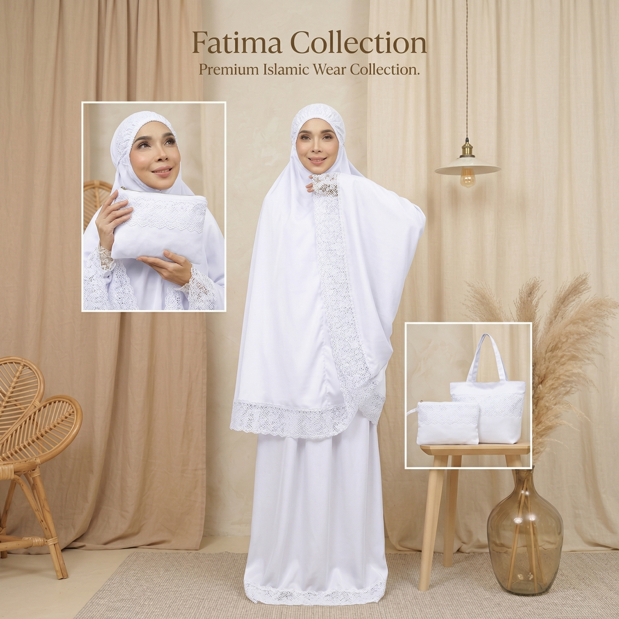 Cotton Telekung with bag