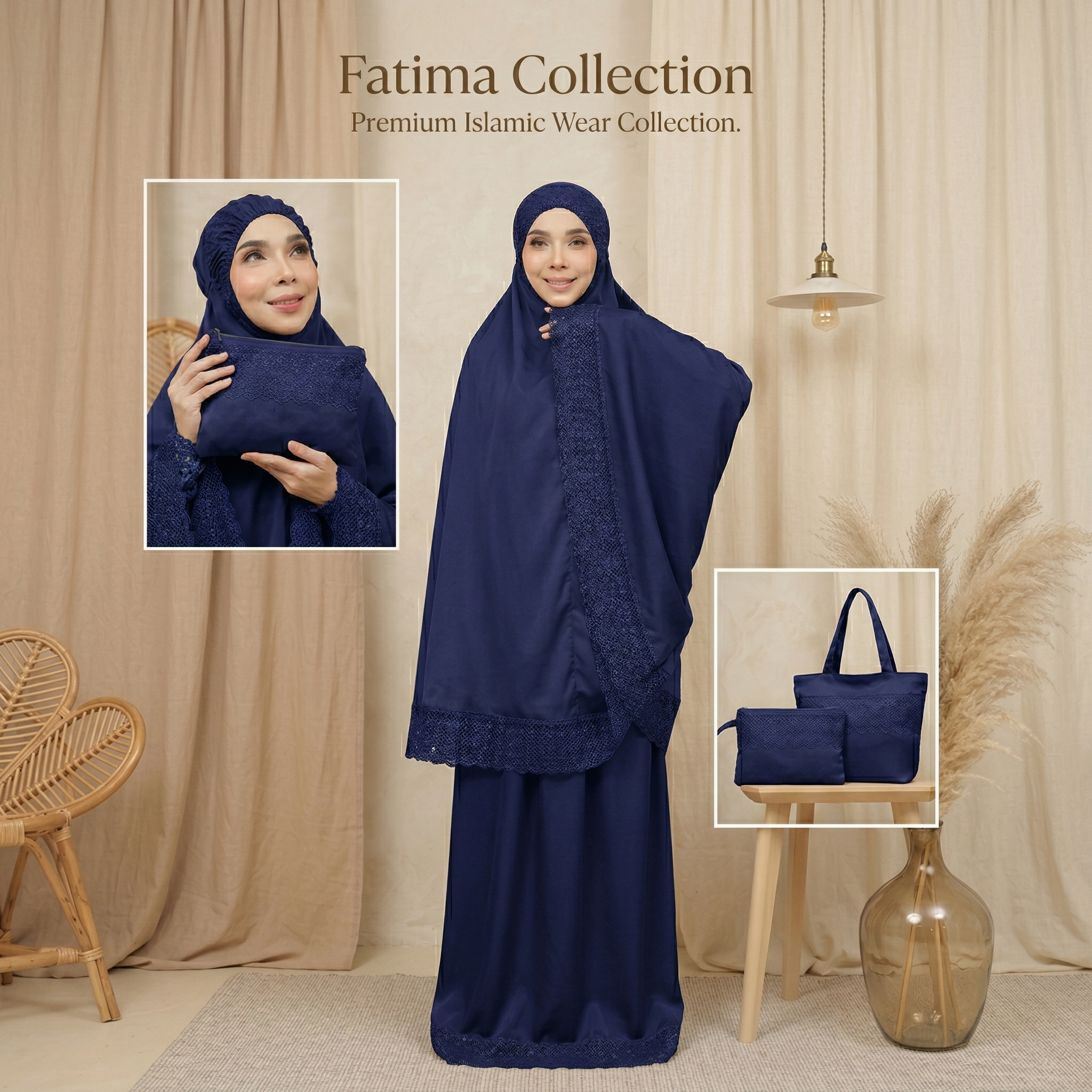 Cotton Telekung with bag