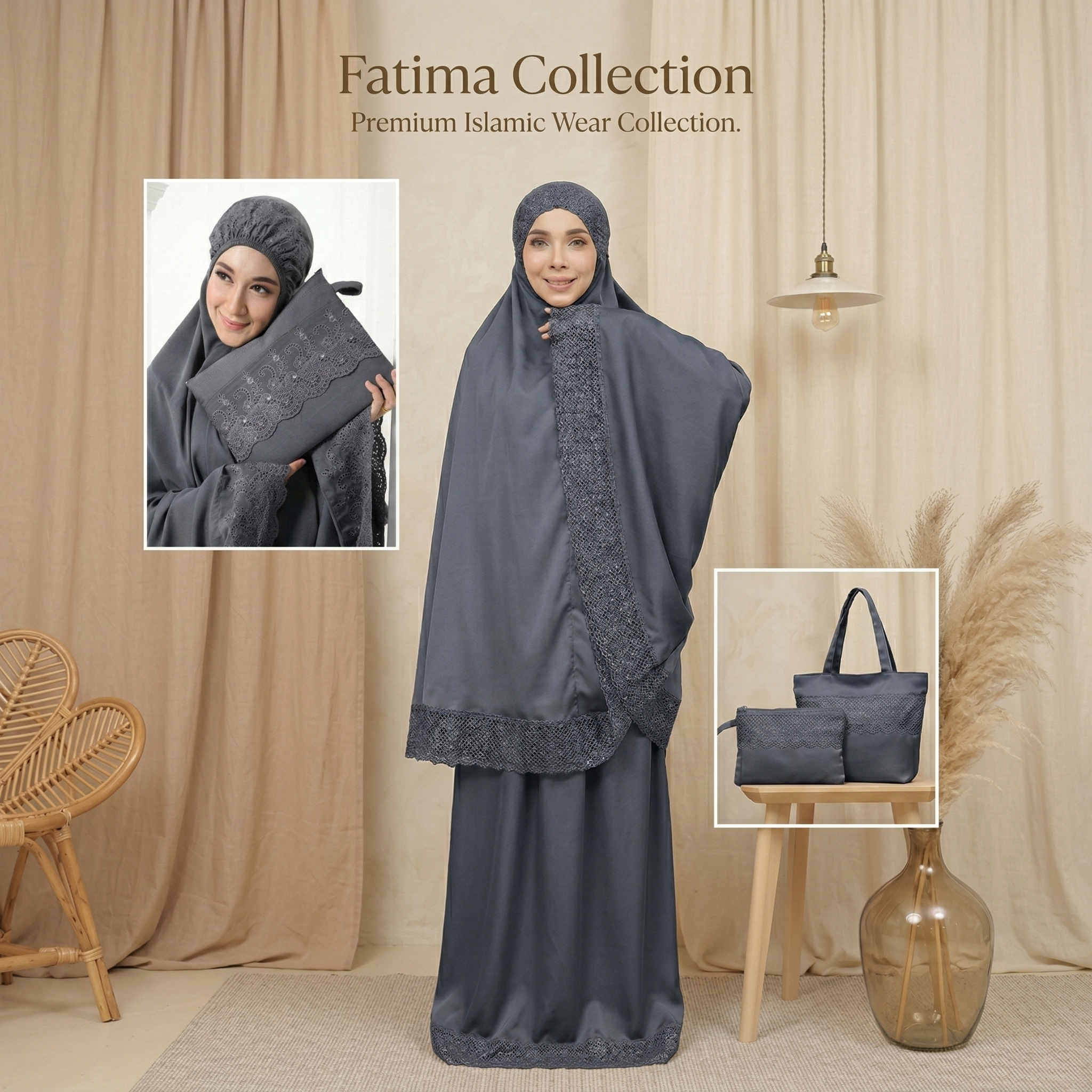 Cotton Telekung with bag