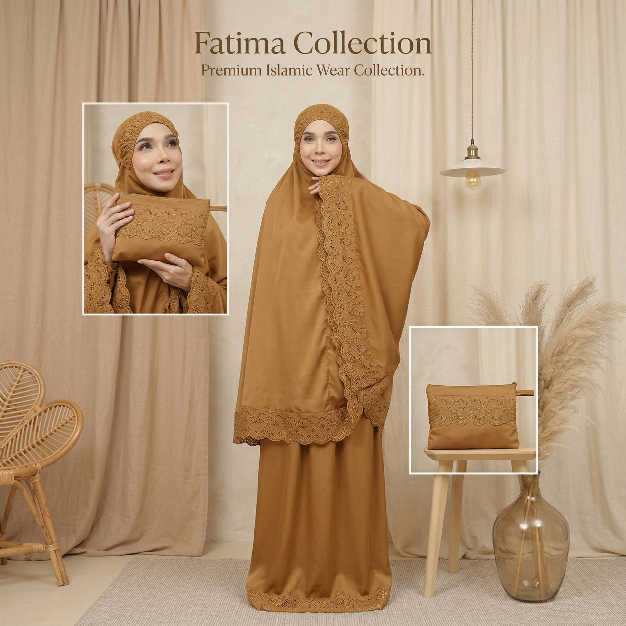 Cotton Telekung with bag