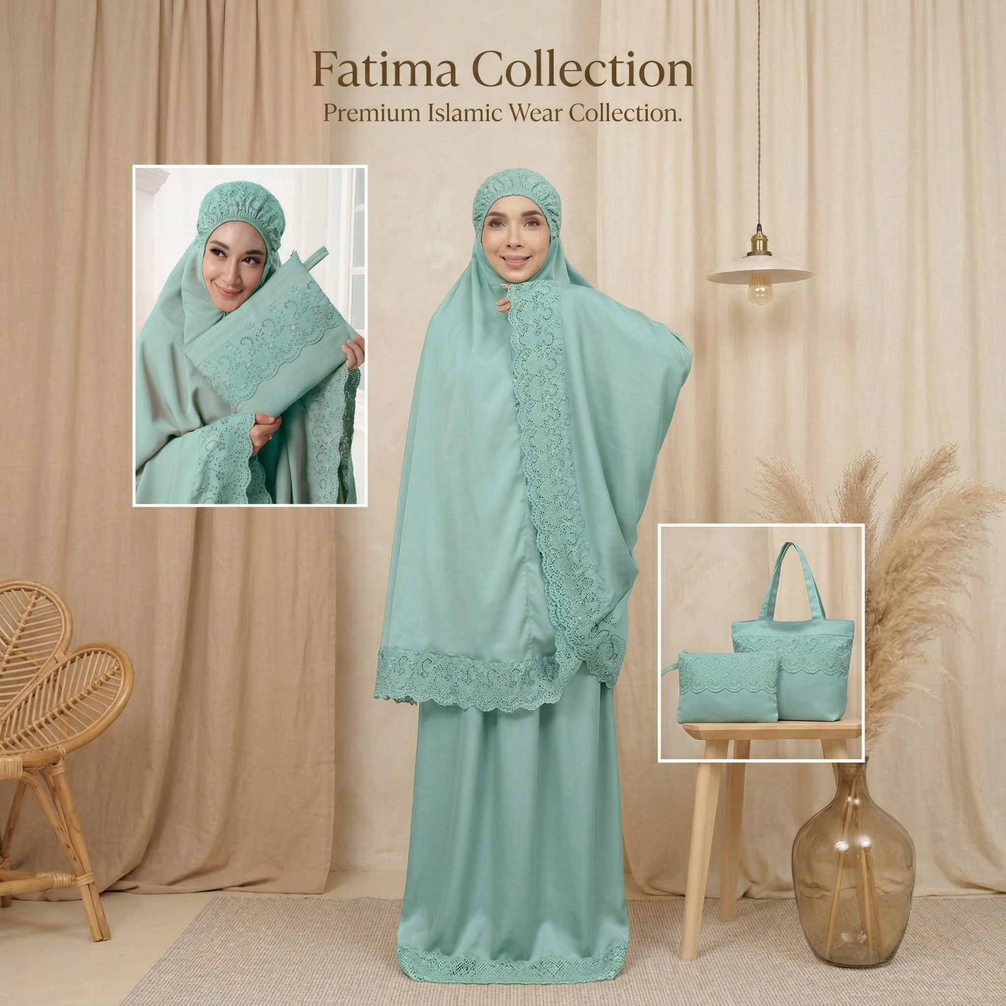 Cotton Telekung with bag