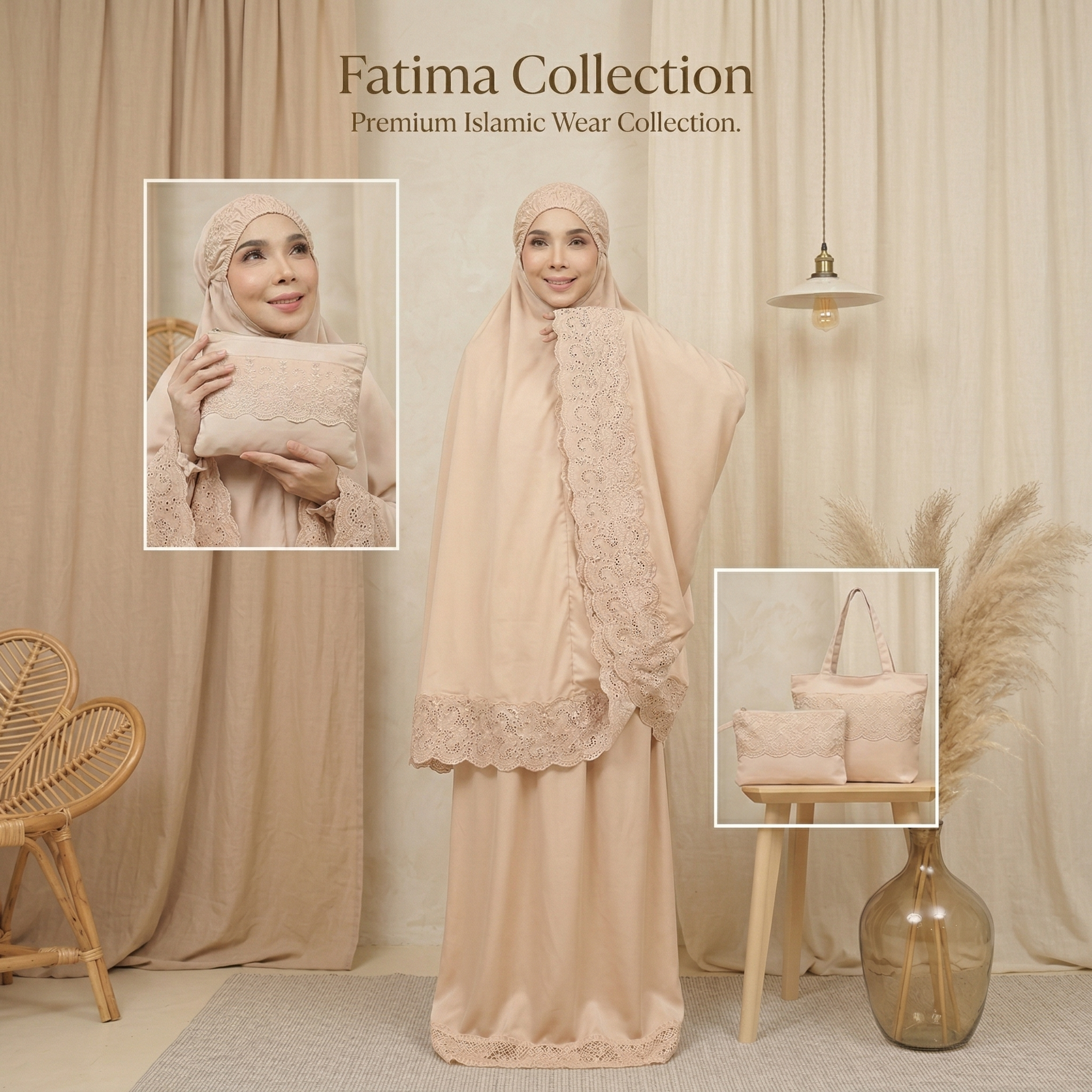 Cotton Telekung with bag